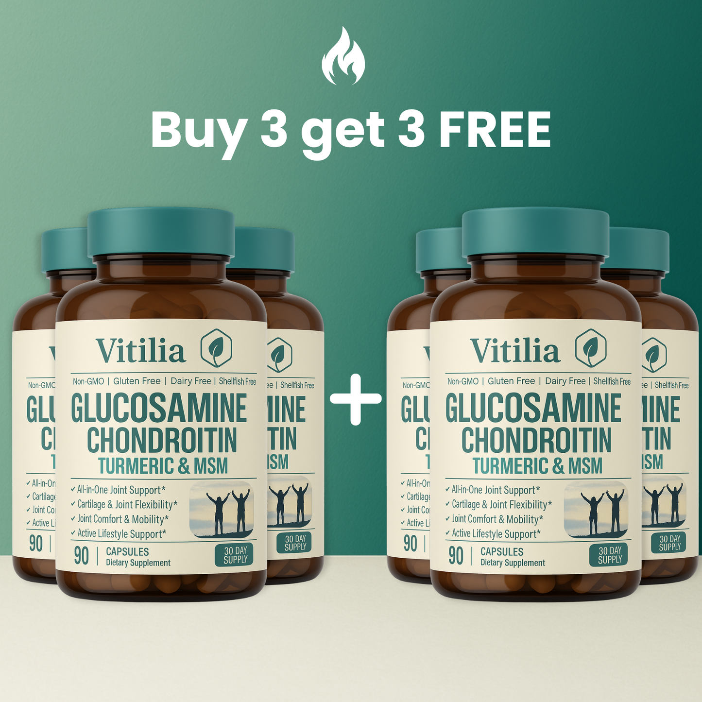 Vitilia™ Glucosamine & Turmeric Supplement