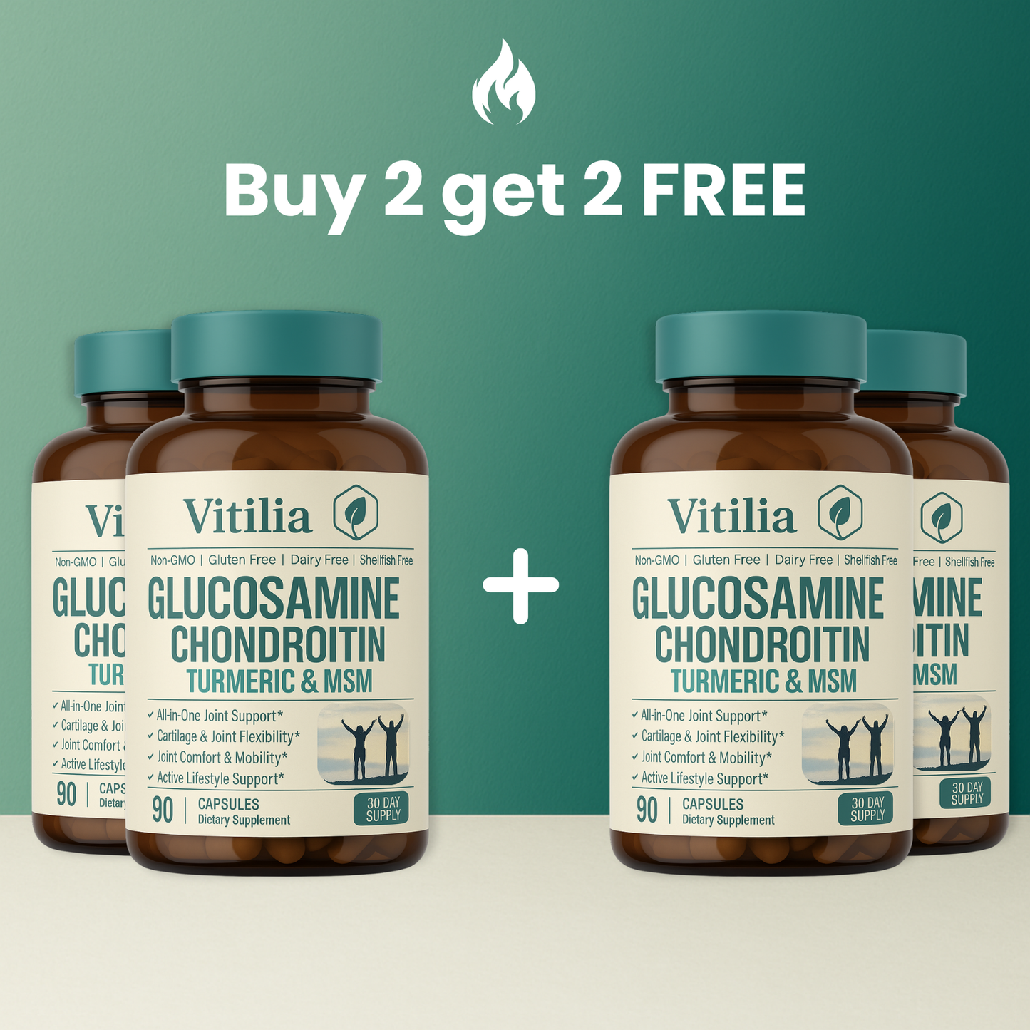 Vitilia™ Glucosamine & Turmeric Supplement