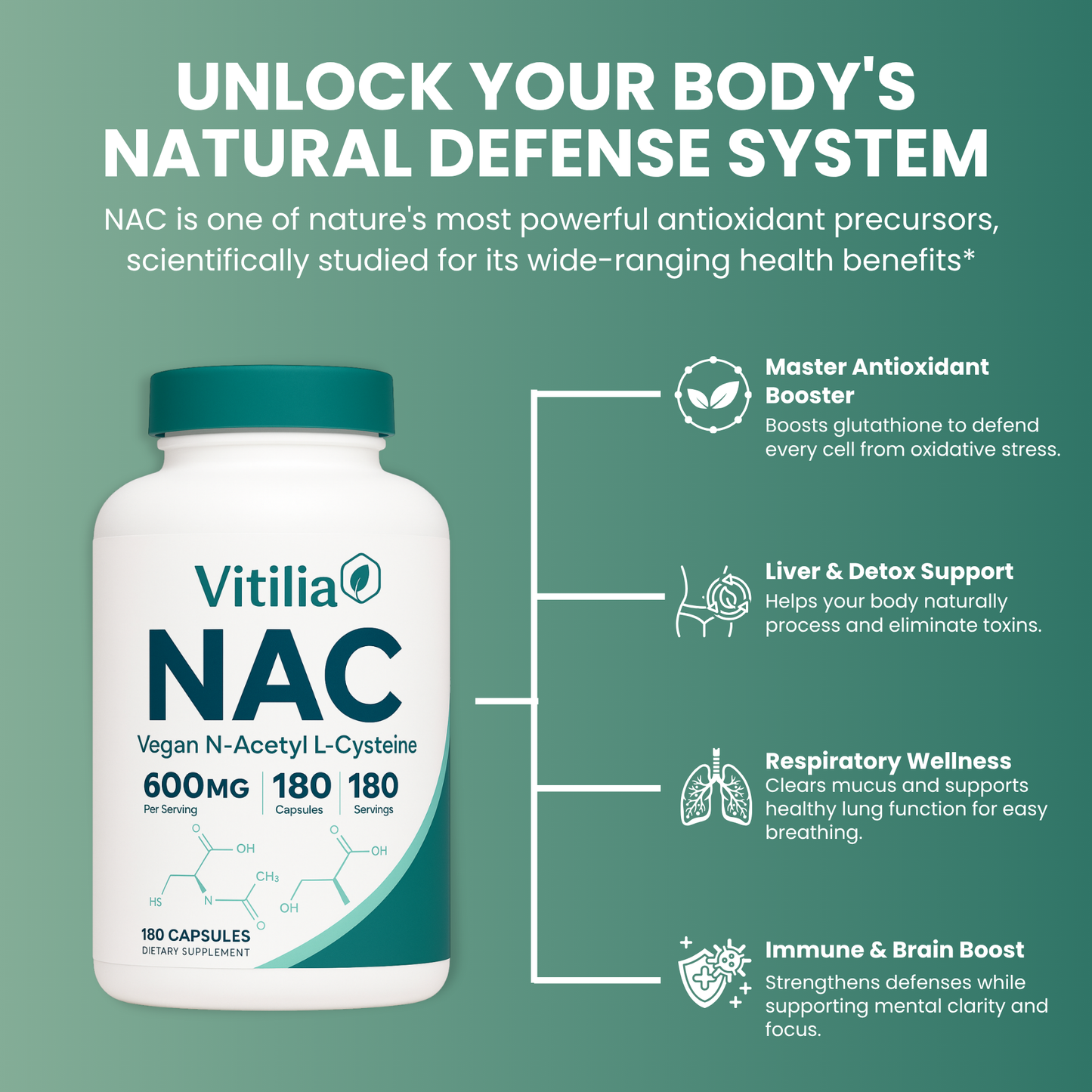 Vitilia™ N-Acetyl-Cysteine Supplement