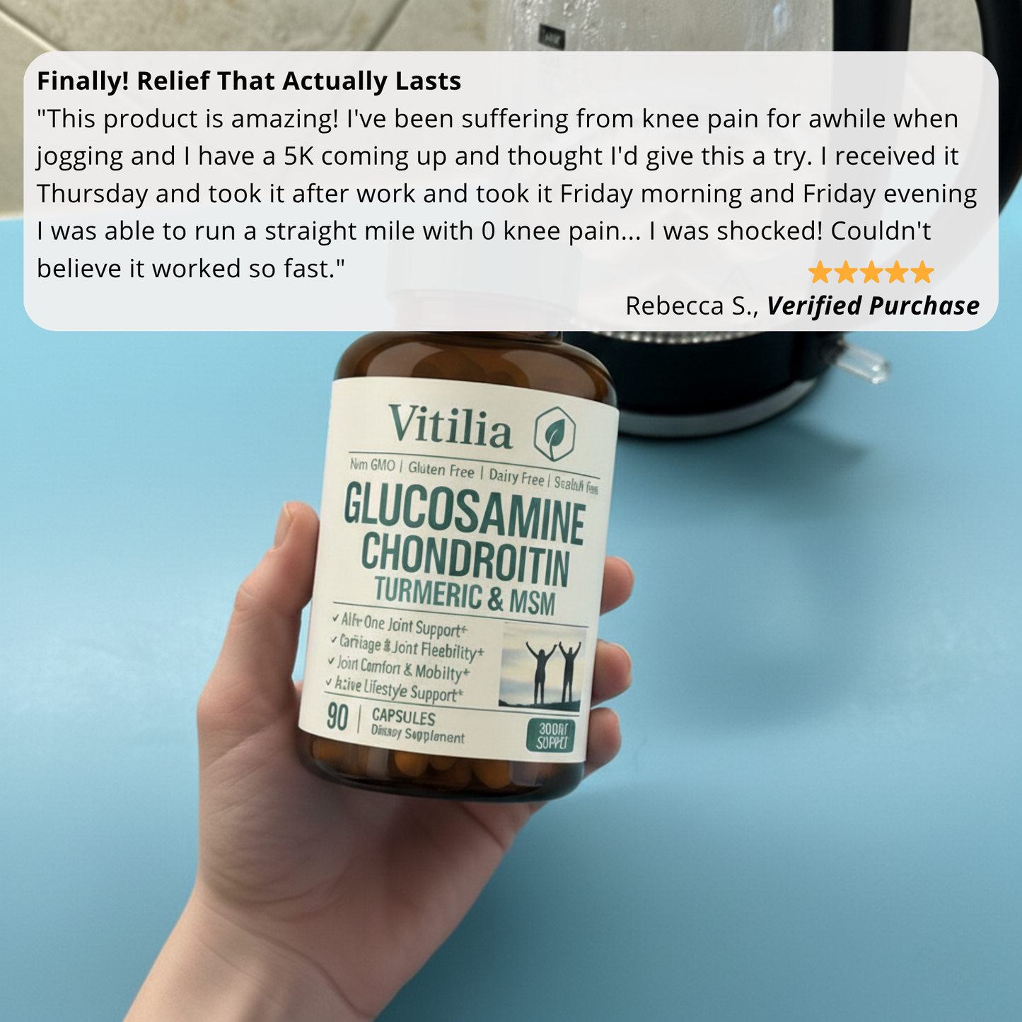 Vitilia™ Glucosamine & Turmeric Supplement