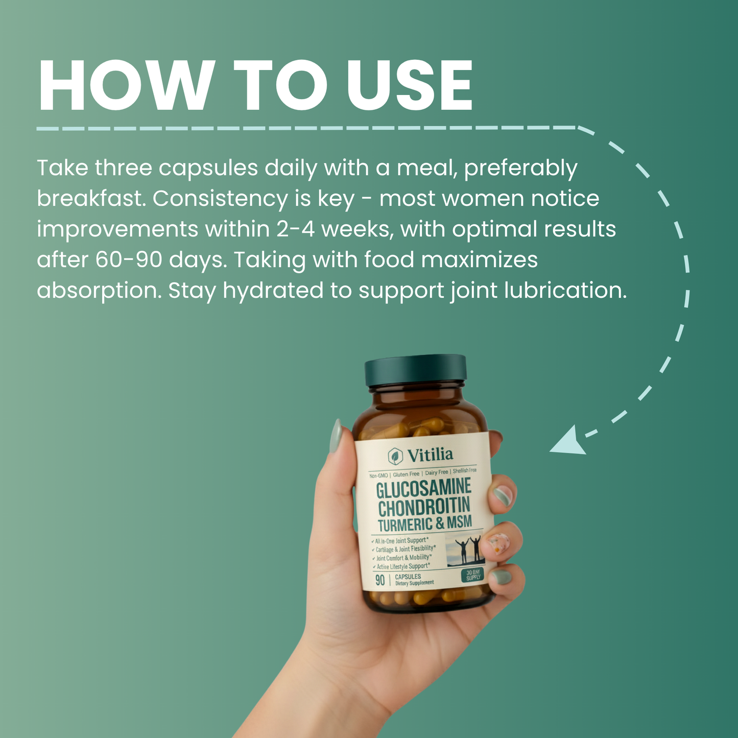 Vitilia™ Glucosamine & Turmeric Supplement