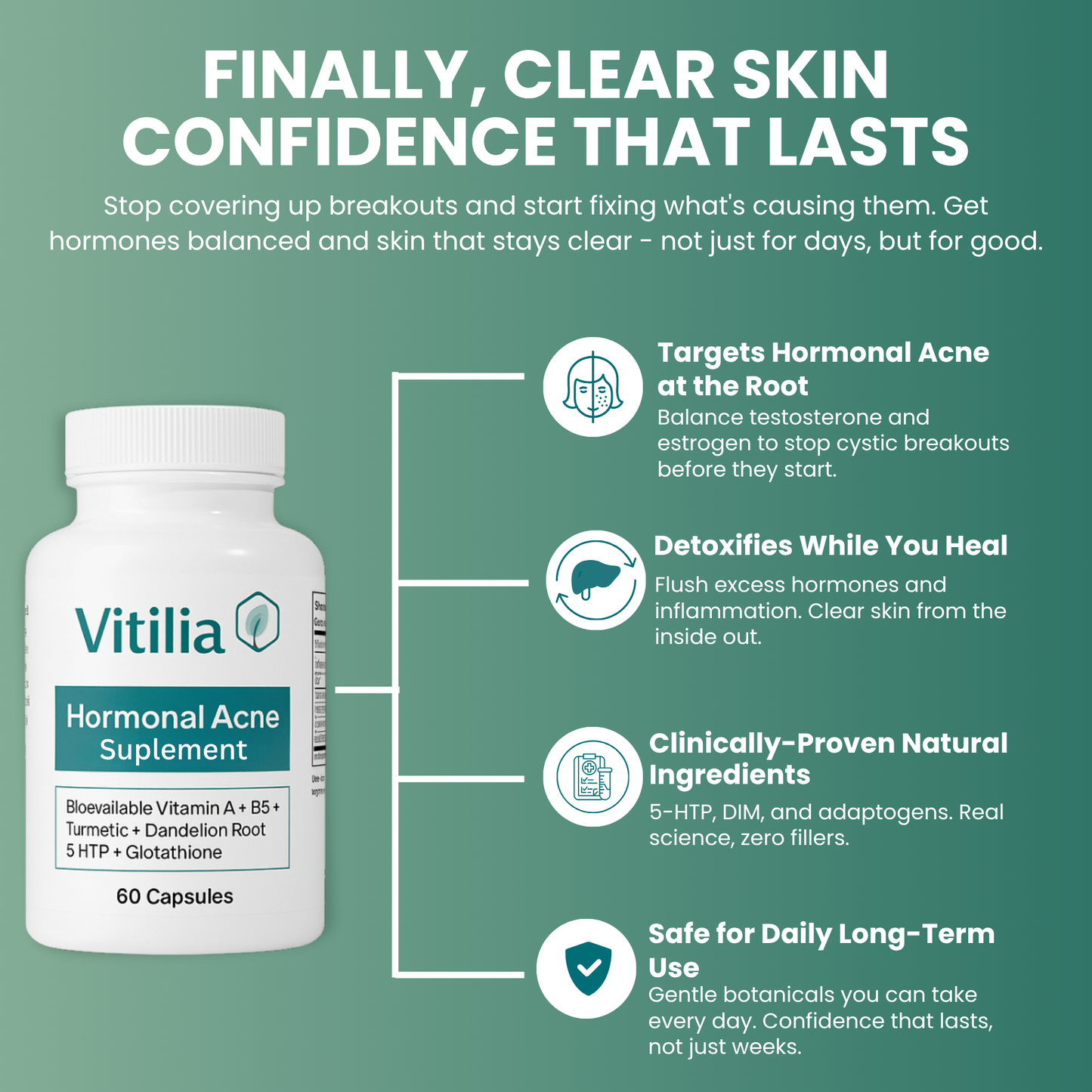 Vitilia™ Hormonal Acne Supplement